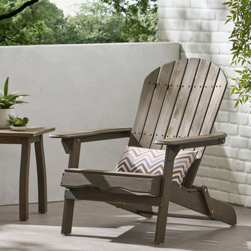 Malibu Adirondack Chair Grey Acacia Wood