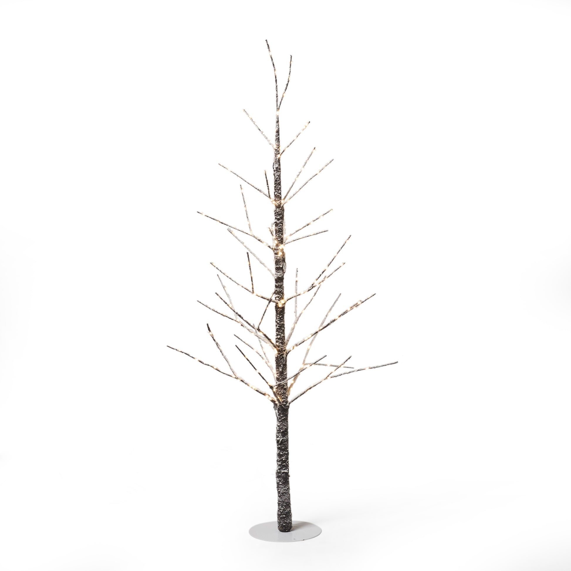 4Ft Paper Led Tree Brown Iron