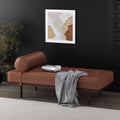 Chaise Lounge Light Brown Pu
