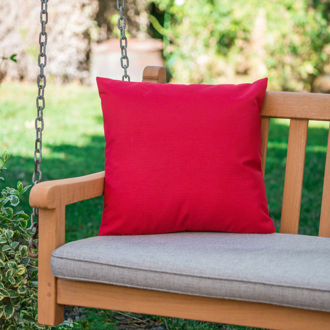 Coronado Square Pillow Set Of 2 Red Fabric