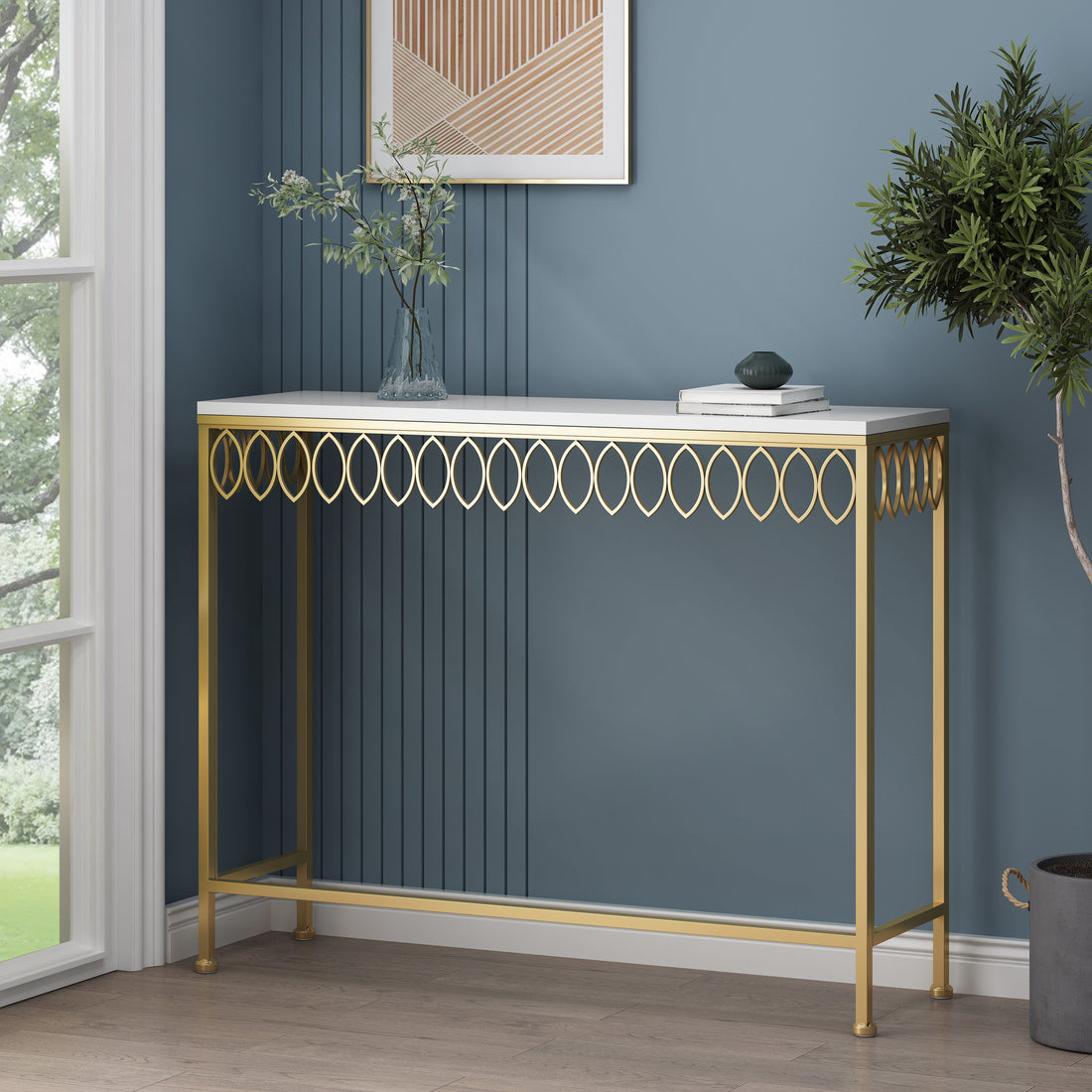 Console Table Gold Mdf Metal