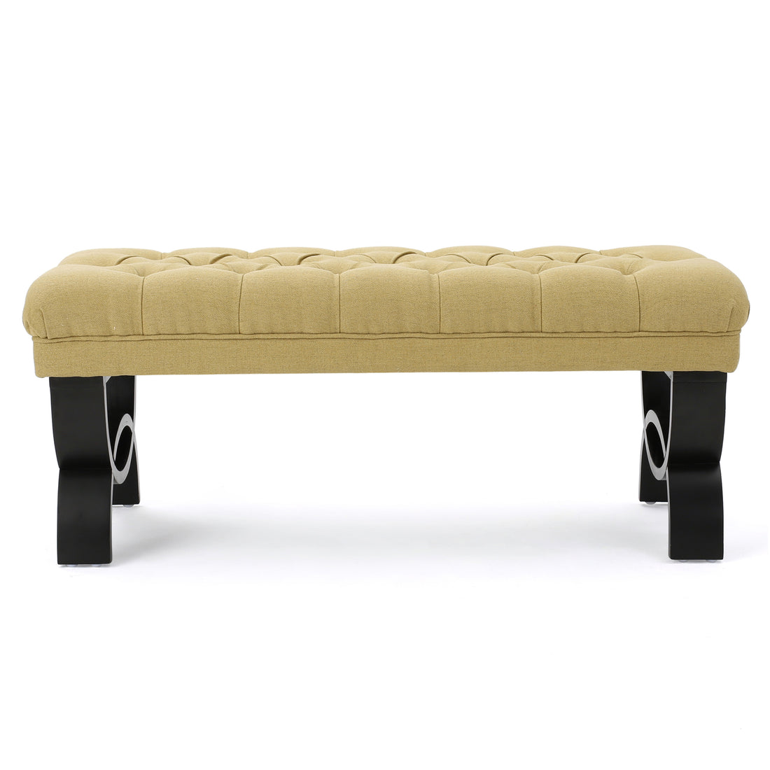 Hilton Ottoman Yellow Fabric