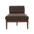 Chaise Lounge Brown Fabric