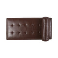 Chaise Lounge Dark Brown Pu