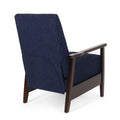 24.75'' Wide Wood Hand Manual Club Recliner Navy Blue Fabric