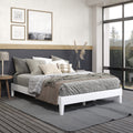 Nix Queen Platform Bed White Queen White Wood