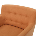 Club Chair, Mid Century Modern Fabric Club Chair, Orange Natural Orange Fabric