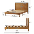 Cohron Solid Wood Platform Bed Cal King Bed California King Natural Acacia Wood
