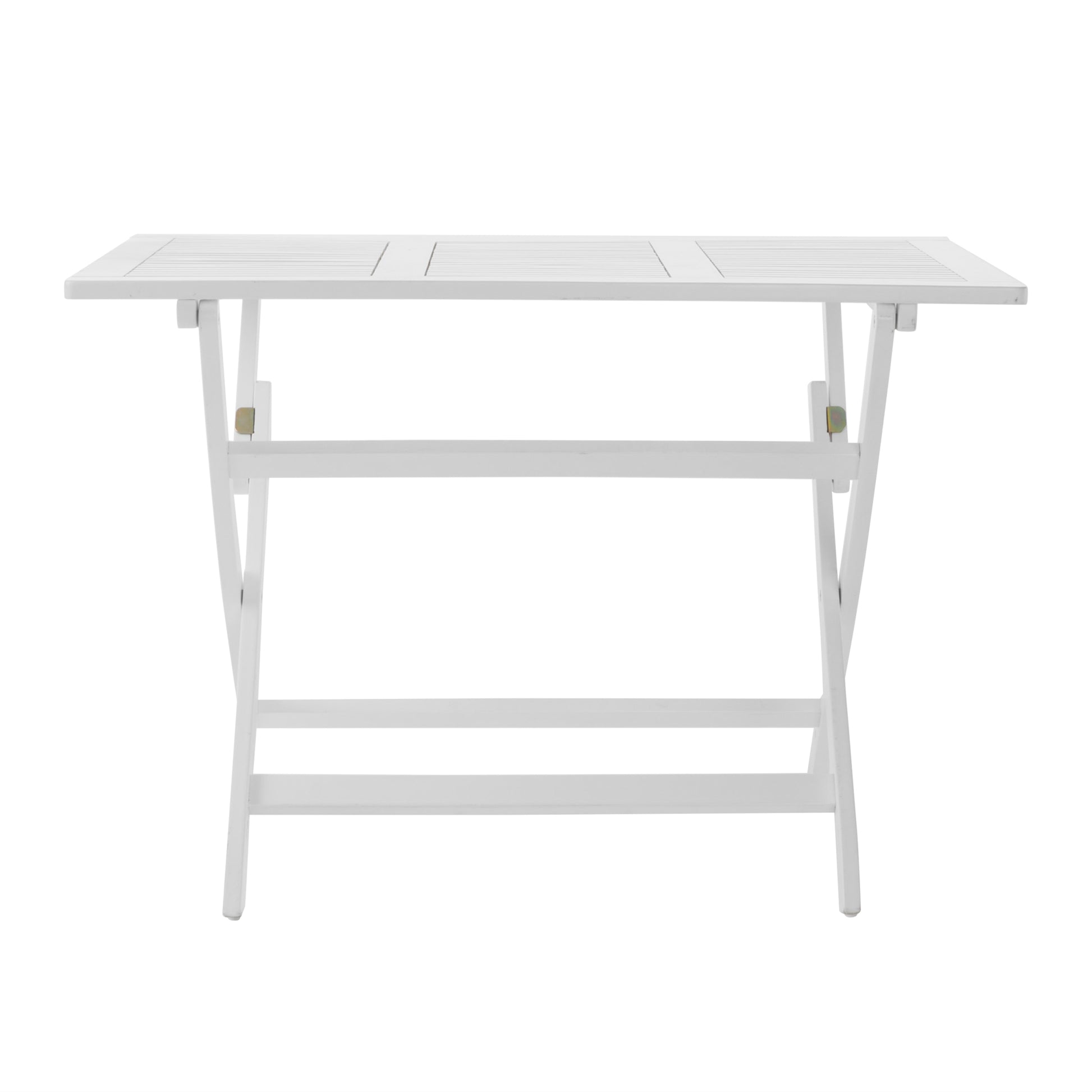 Positano 43.5'' Foldable Table White Acacia Wood