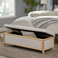 Osgood Storage Ottoman White Fabric