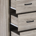 Toolless Assembly 5 Drawes Chest Oak Mdf