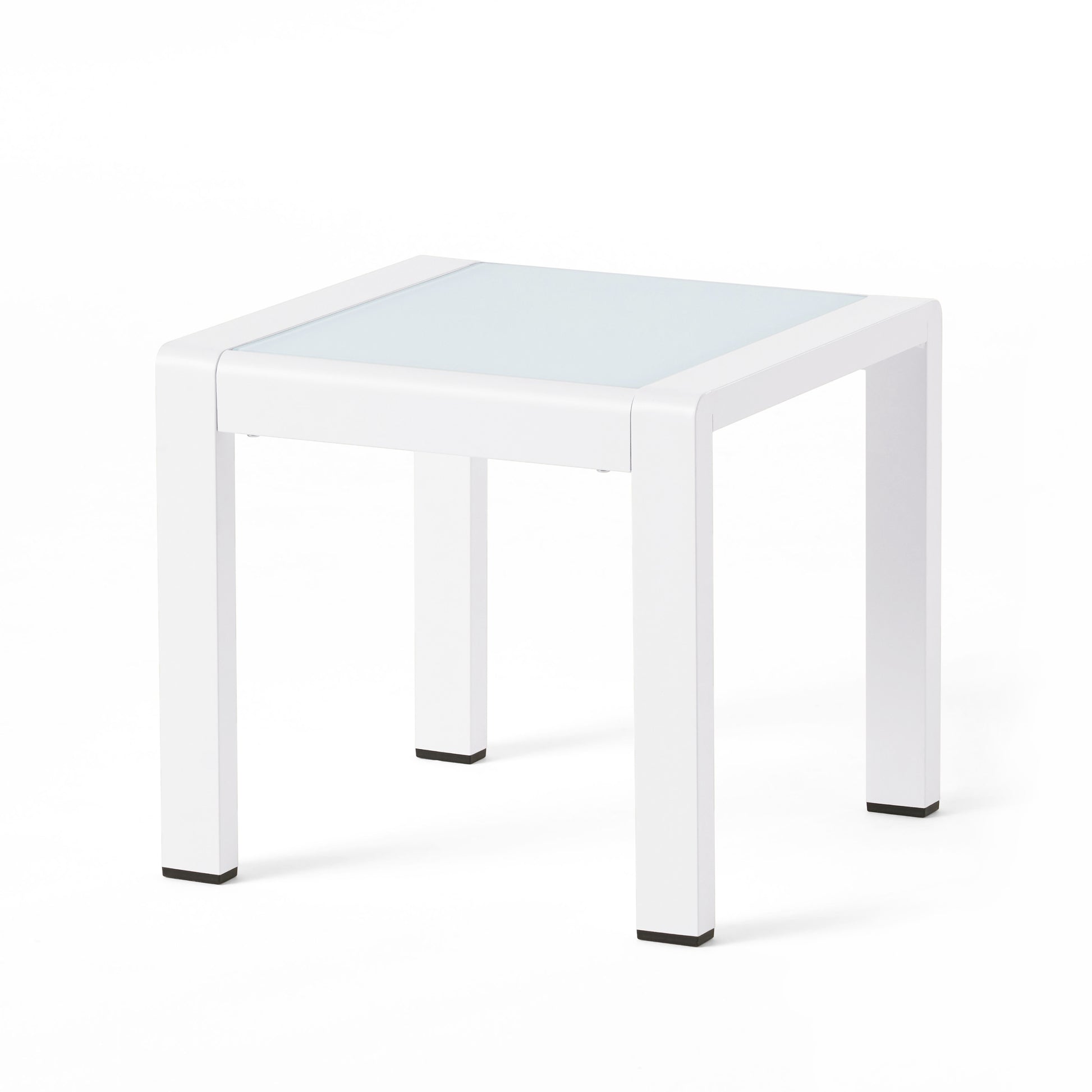 Cape Coral Side Table White Aluminium