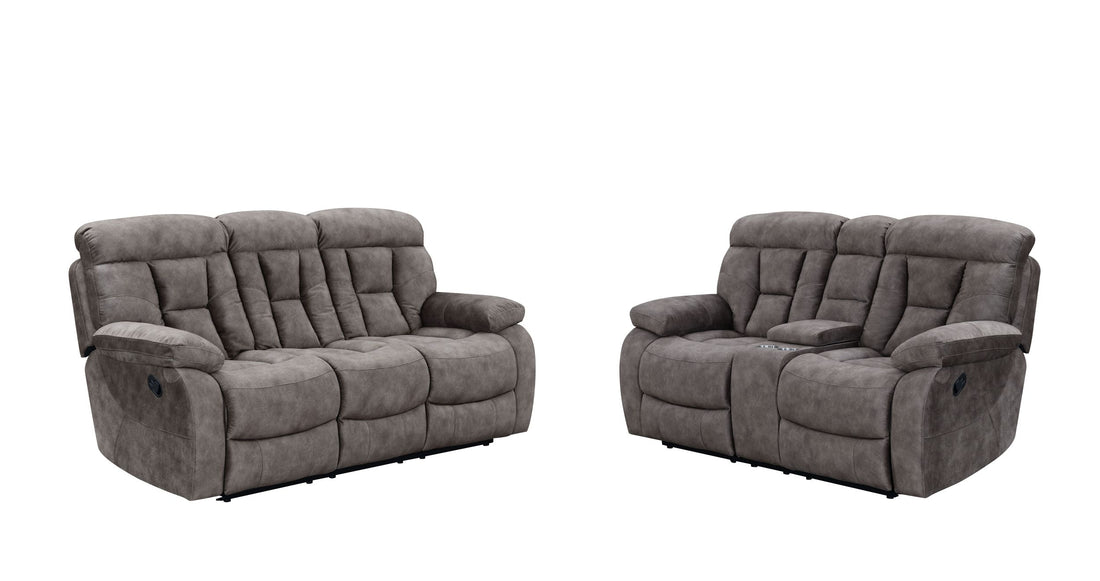 Bogata Sofa And Loveseat Set Dark Gray Dark Gray Wood 5 Seat