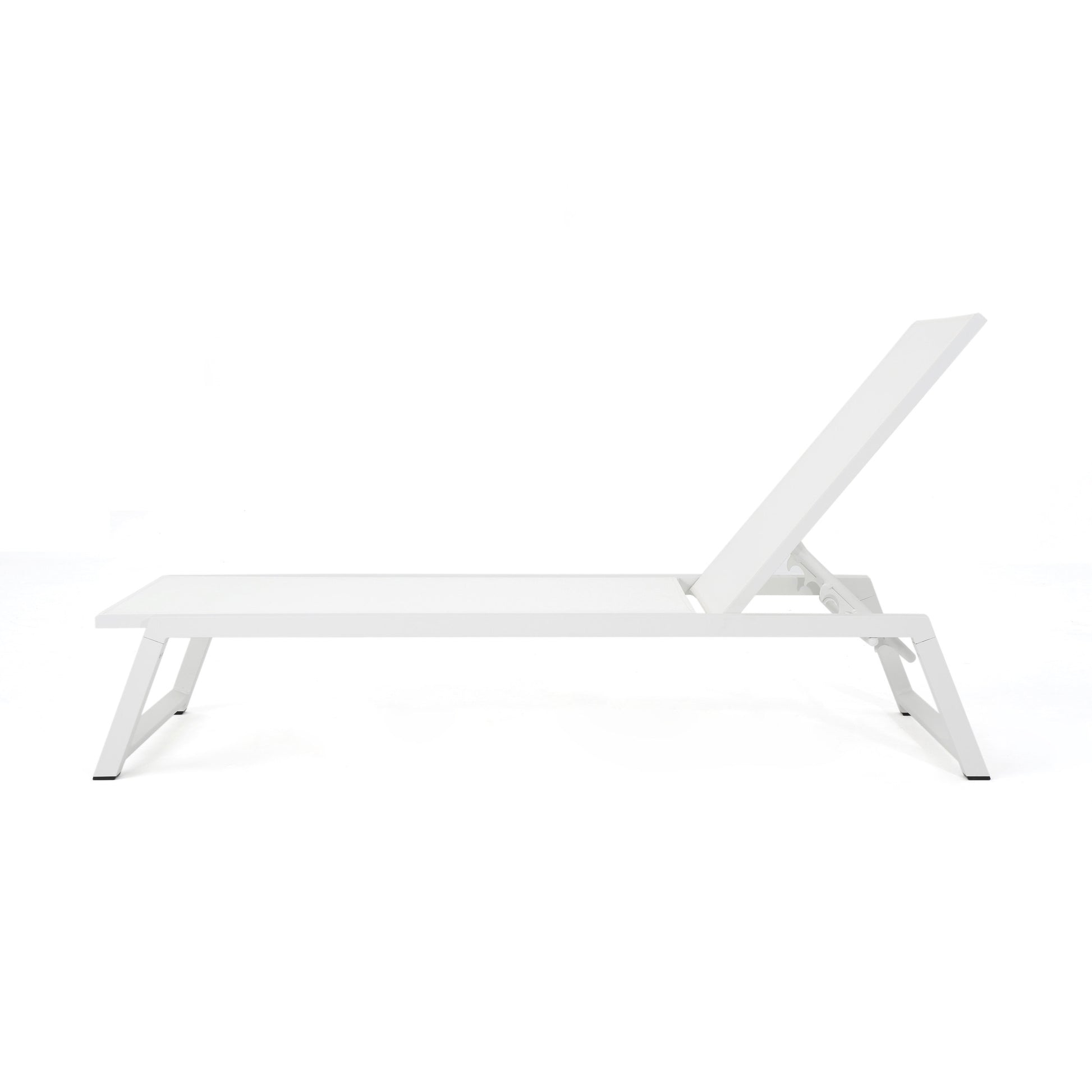 Myers Chaise Lounge Mp1 White Metal Mesh