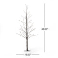 4Ft Paper Led Tree Brown Iron