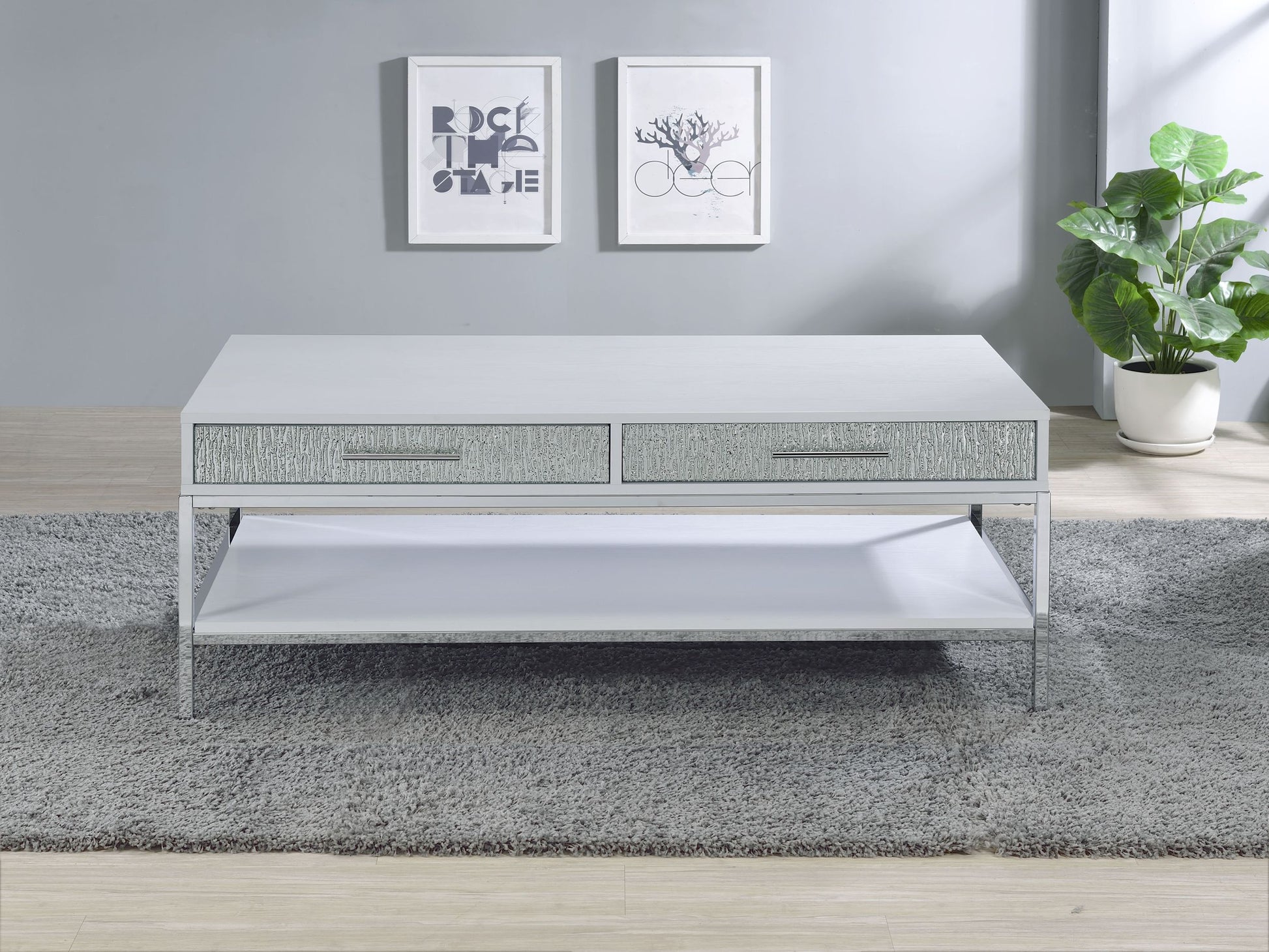 Mirage Coffee Table White White Wood