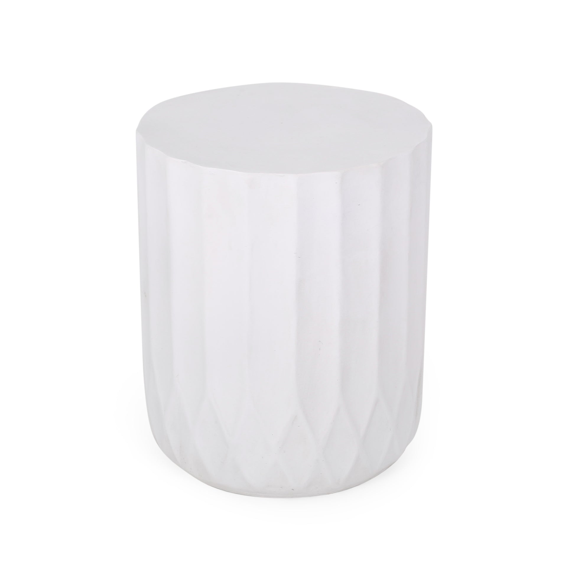End Table Antique White Magnesium Oxide