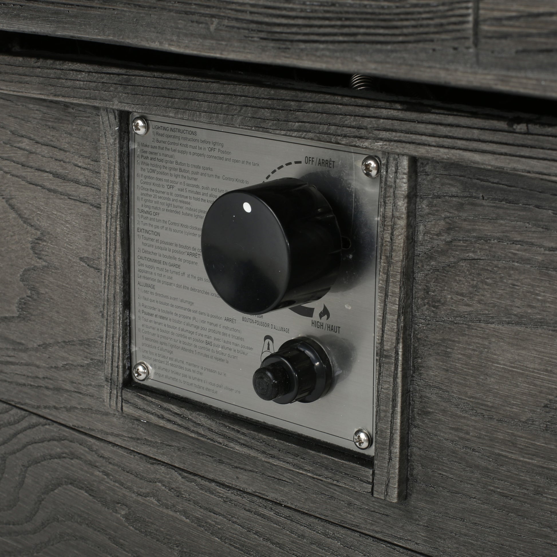 56" Outdoor 50,000 Btu Rectangular Mgo Concrete Propane Fire Pit, Grey Wood Pattern Tank Cover Not Included Gray Magnesium Oxide