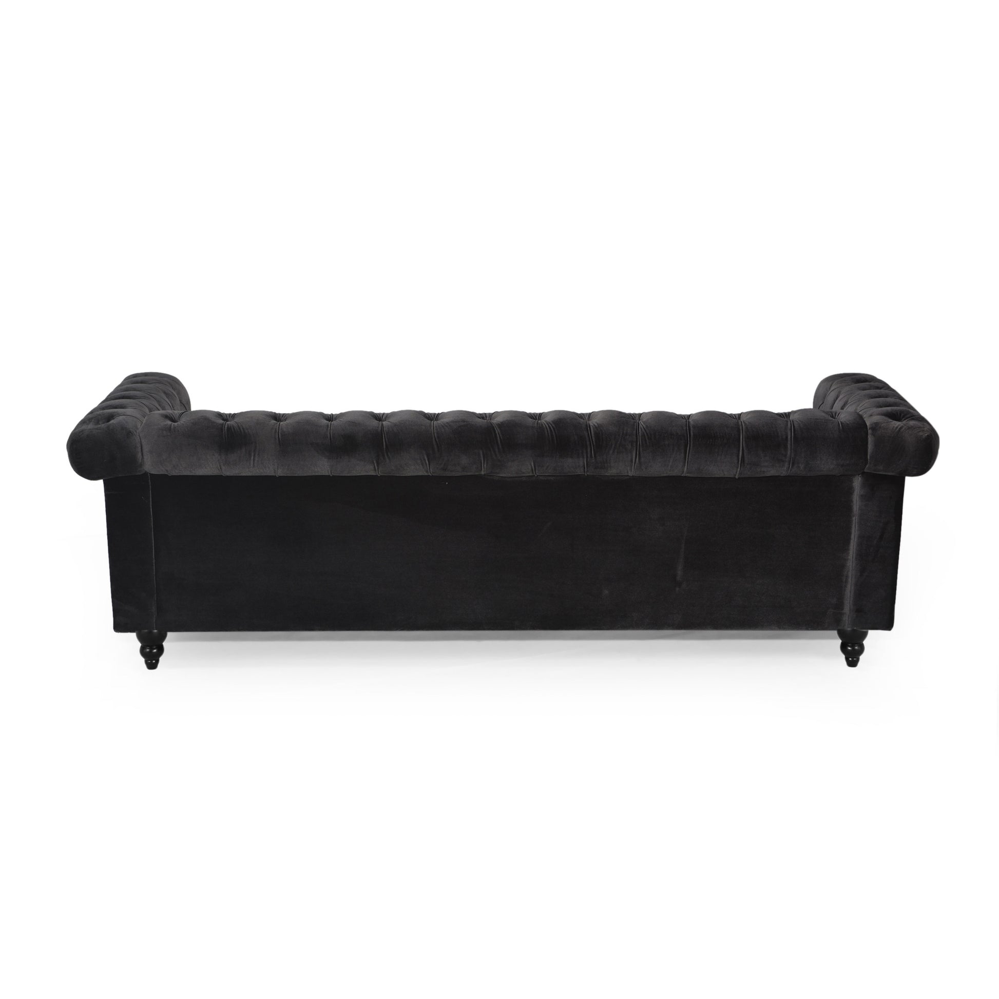 Sofa 3 Seater Black Velvet