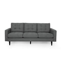 3 Seater Sofa Dark Grey Fabric