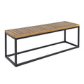 Jeco Industrial Wood And Metal Bench Teak Acacia Wood