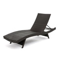 Salem Pe Wicker Chaise Lounge Brown Multi Rattan