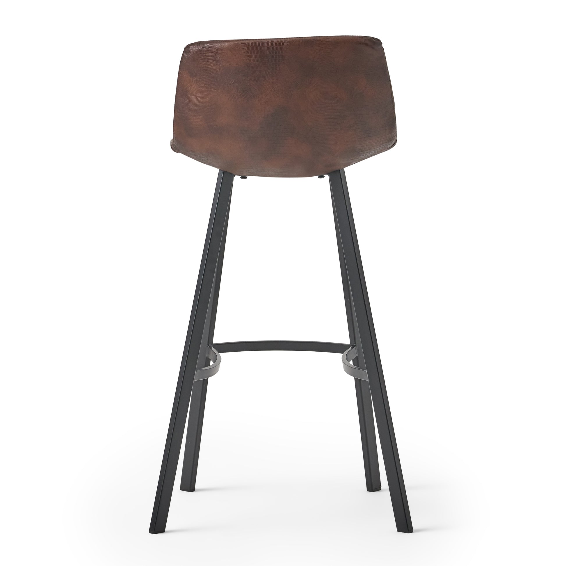 Set Of 2 30" Dax Faux Leather Barstool Brown Brown Set Of 2 Pu