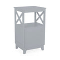 2 Drawer Cabinet Gray Mdf