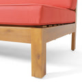 Brava X Back Left Corner Bench, Red Red Acacia Wood