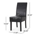 Dining Chair Mp2 Set Of 2 Black Pu