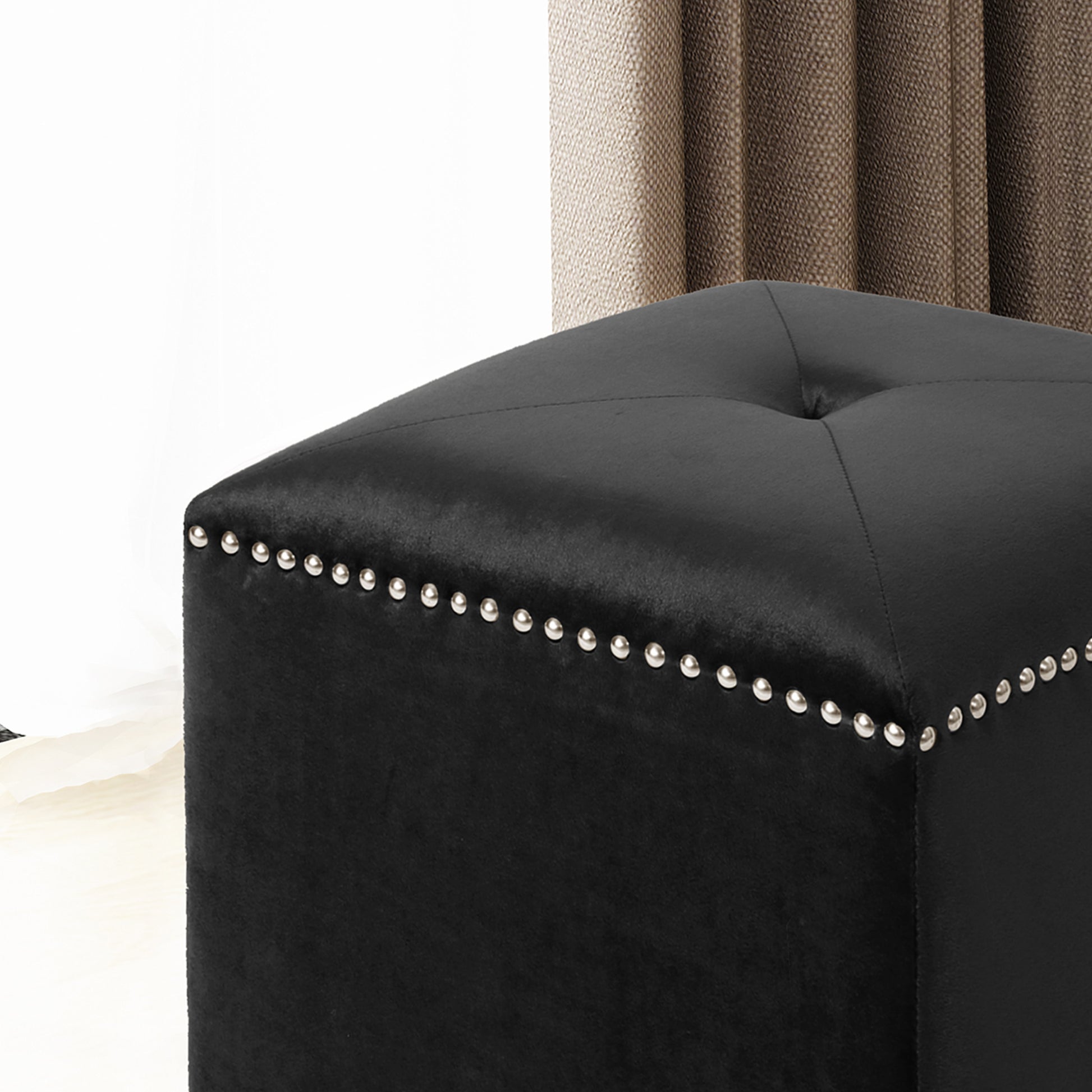 Ottoman Black Velvet