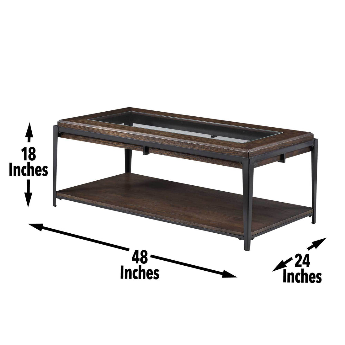 Waco Cocktail Table Brown Brown Iron