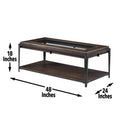 Waco Cocktail Table Brown Brown Iron