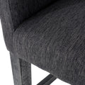 Upholstered 26 Inch Counter Stool Charcoal Gray Charcoal Fabric