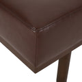 Chaise Lounge Dark Brown Pu