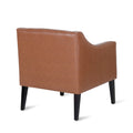 Accent Chair Light Brown Pu