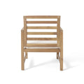 Outdoor Acacia Wood Club Chairs, 2 Pcs Set, Natural Stained White, 25.5