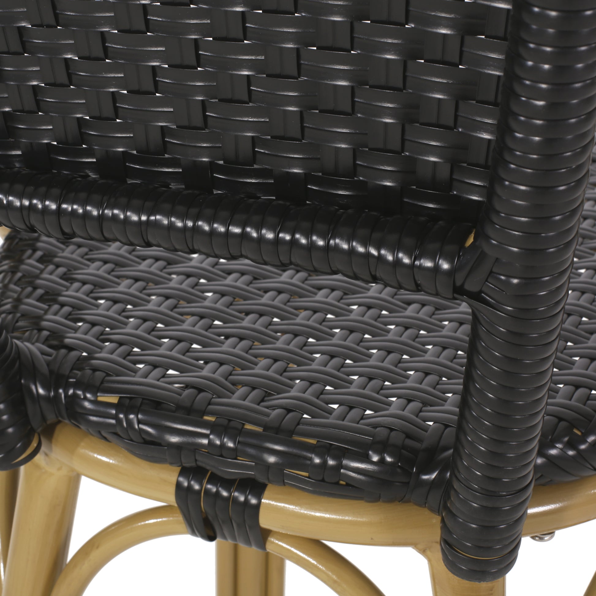 Barstool Black Wicker