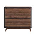 Hudson Wine Cabinet Walnut Black Rubber Wood