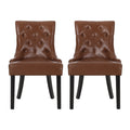 Cheney Dining Chair Kd Mp2 Set Of 2 Light Brown Pu