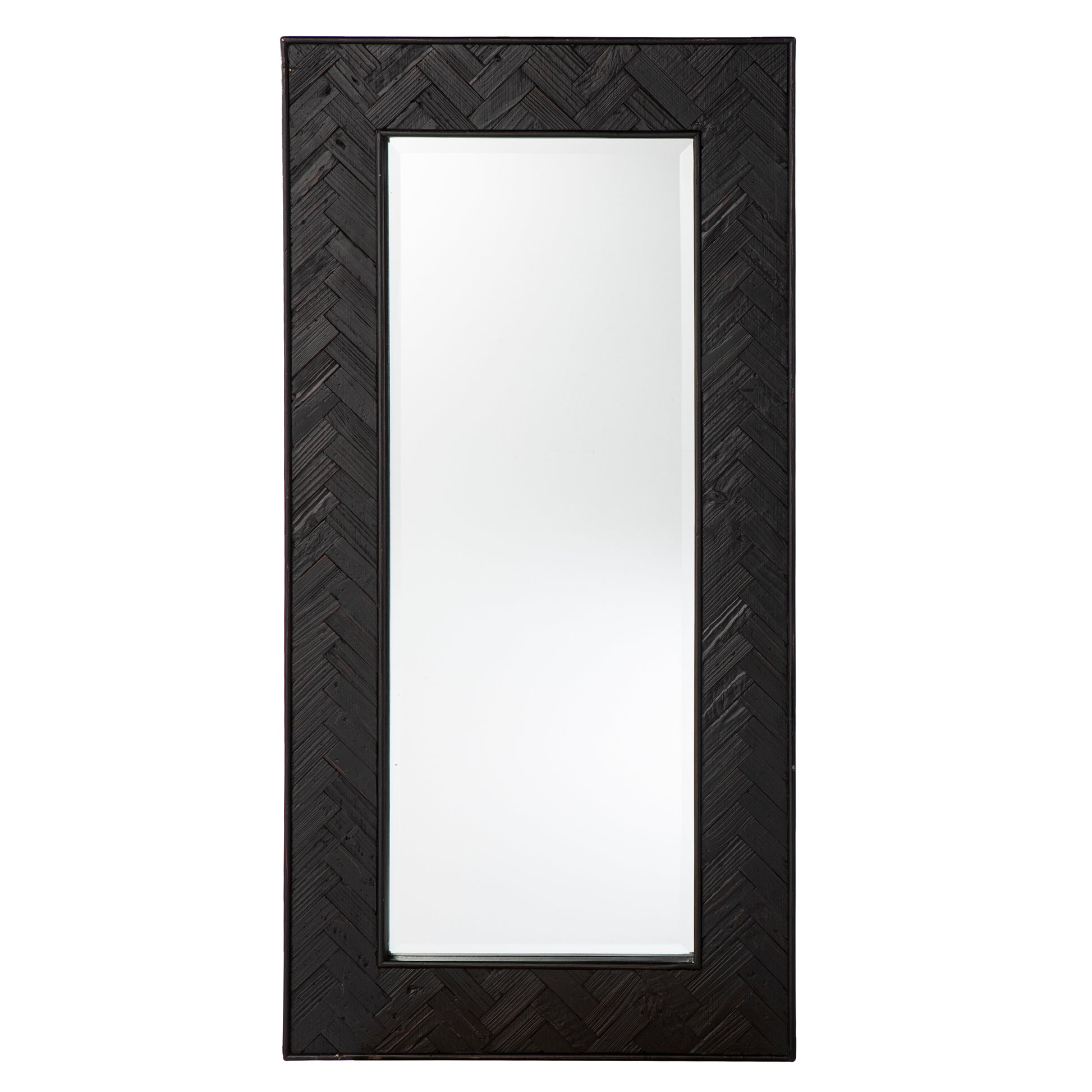 Dessingham Reclaimed Wood Mirror Black Mdf