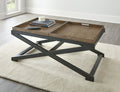 Topeka Cocktail Table Brown Brown Wood