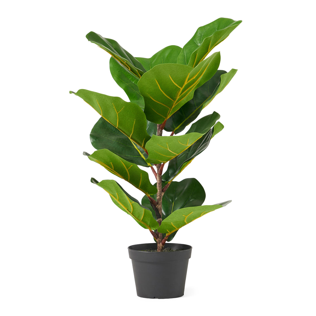 65Cm Artificial Fiddle Leaf Fig Tree Green Iron Plastic