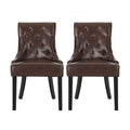 Cheney Dining Chair Kd Mp2 Set Of 2 Dark Brown Pu