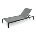 Navan Chaise Lounge Dark Grey Dark Grey Fabric Metal