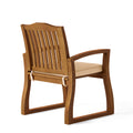 Della Wood Kd Armchair Cream Acacia Wood