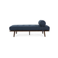 Chaise Lounge Navy Blue Fabric