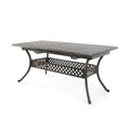 Abigail Cast Expandable Dining Table Natural Aluminium