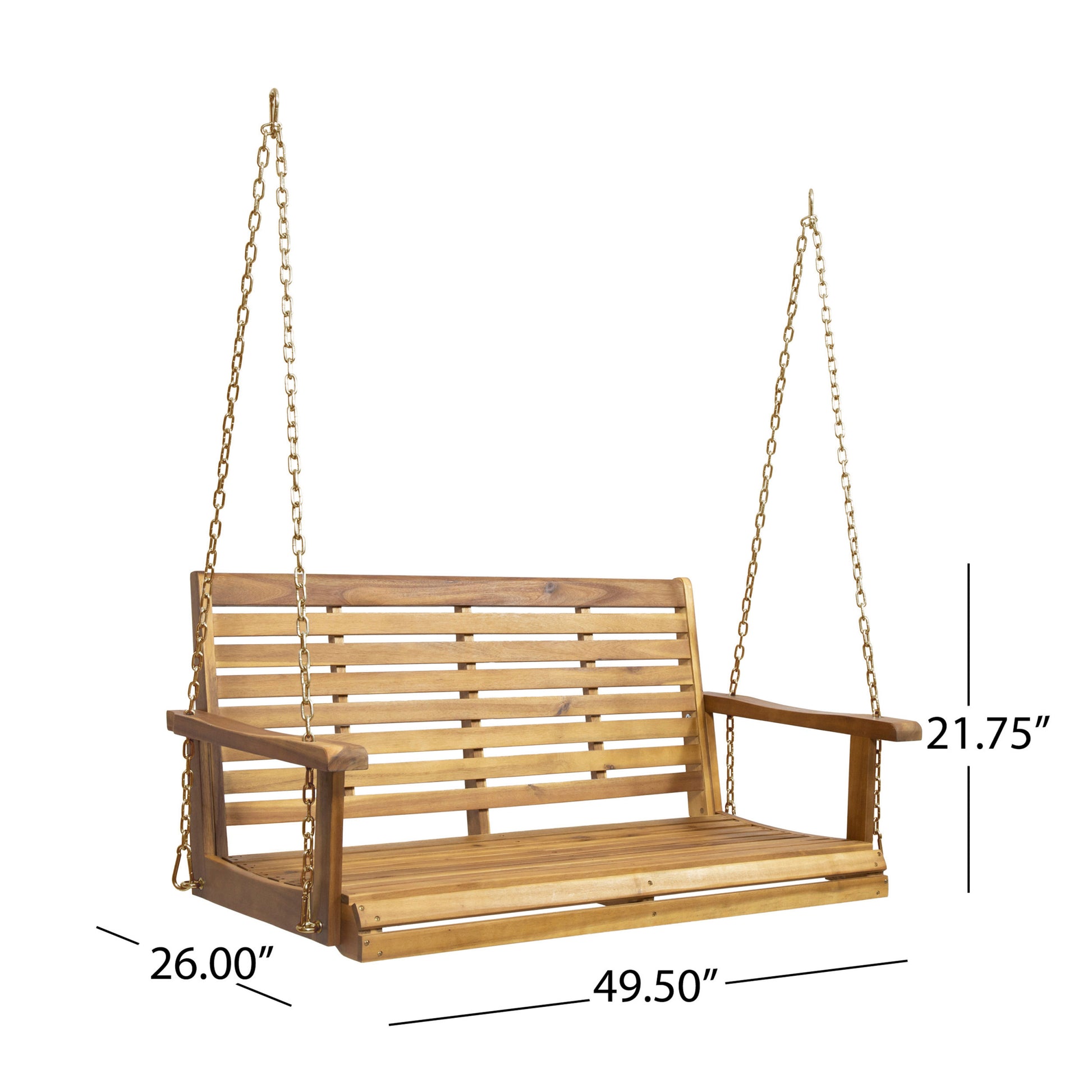 Tasmania Porch Swing Teak Acacia Wood