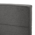 King Cal King Sized Headboard California King Charcoal Grey Fabric